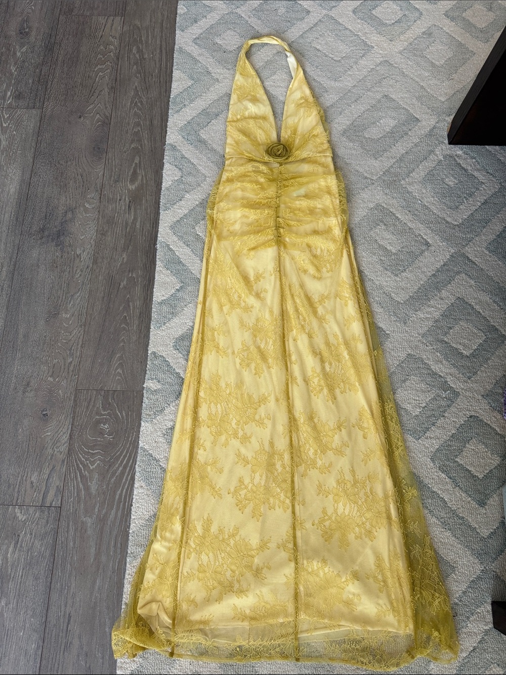 DE LA VALI Amora backless dress yellow size 0 - Picture 13 of 14